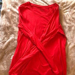 Cute red long sleeved top